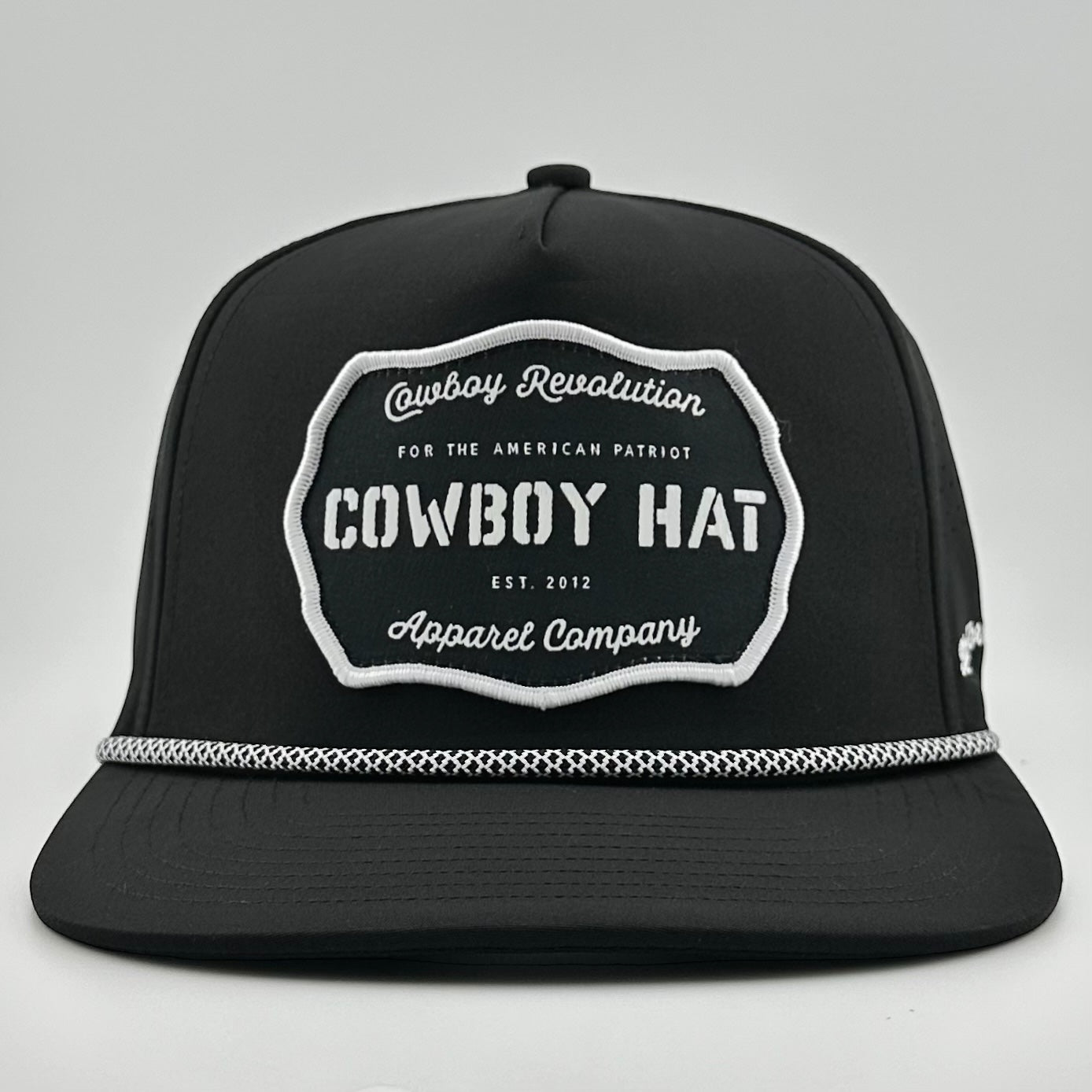 Cowboy Revolution “Cowboy Hat” Performance Patch Rope Hat - Black