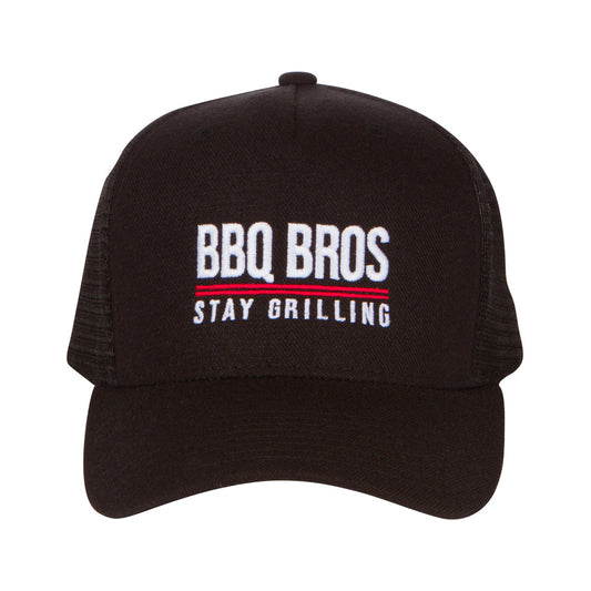 BBQ BRO'S TRUCKER HAT IN BLACK