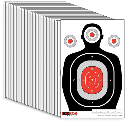 EZ2C Targets #30 Silhouette 12"x18" Paper Shooting Target USA Made