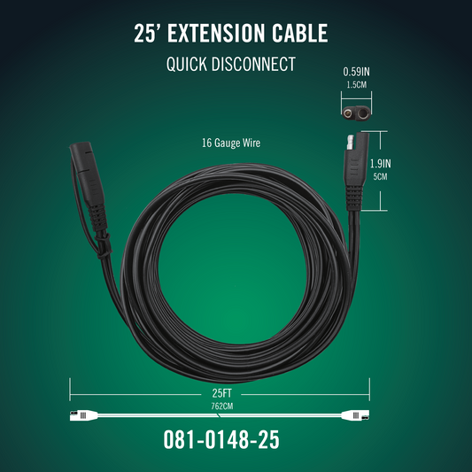 Battery Tender® Quick Disconnect 25 Foot Extension Cable 4 Pack