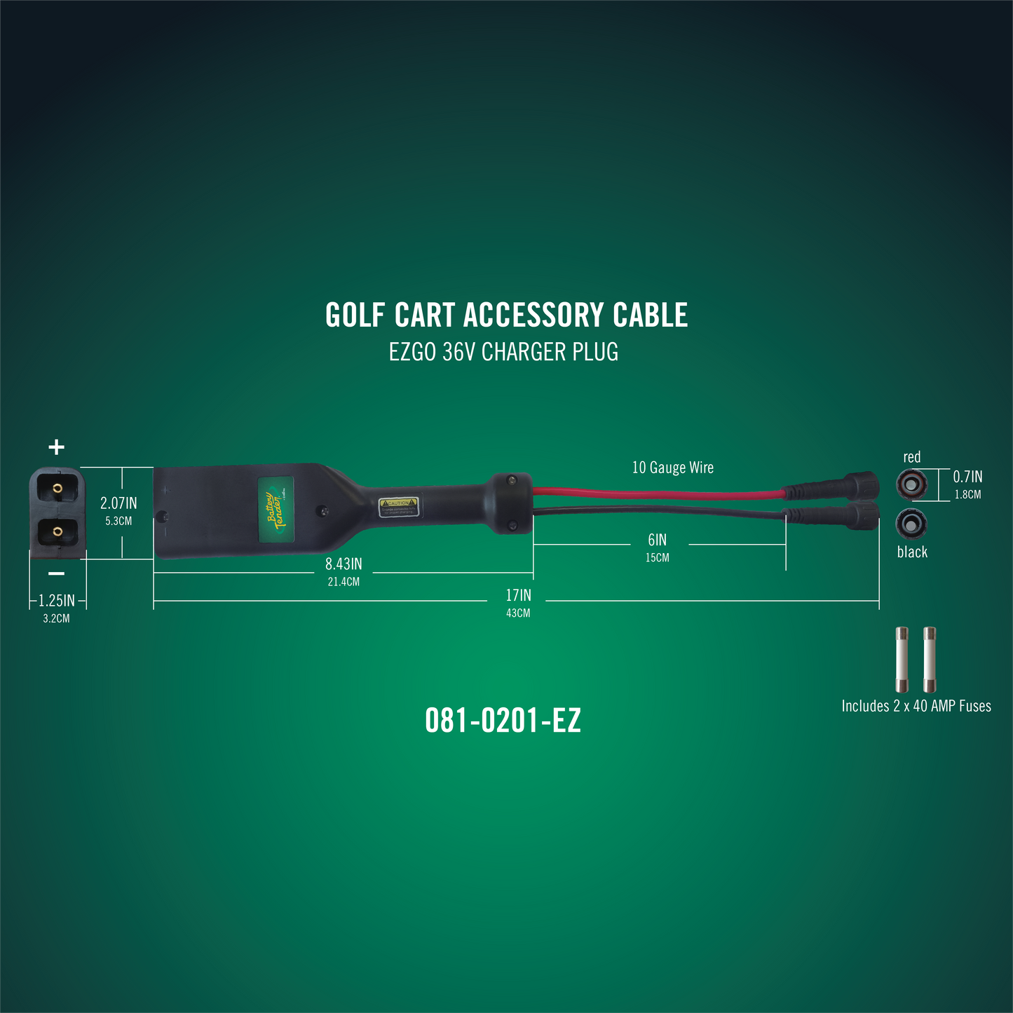 Battery Tender® PowerPlus 36V DC Plug - E-Z-GO Medalist & TXT DCS/PDS