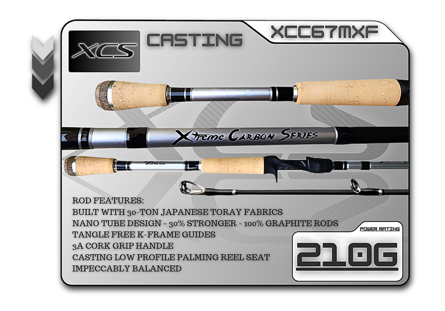 Fish Xtreme Rods XCC67MXF (210G) 6'7" Medium X-Fast