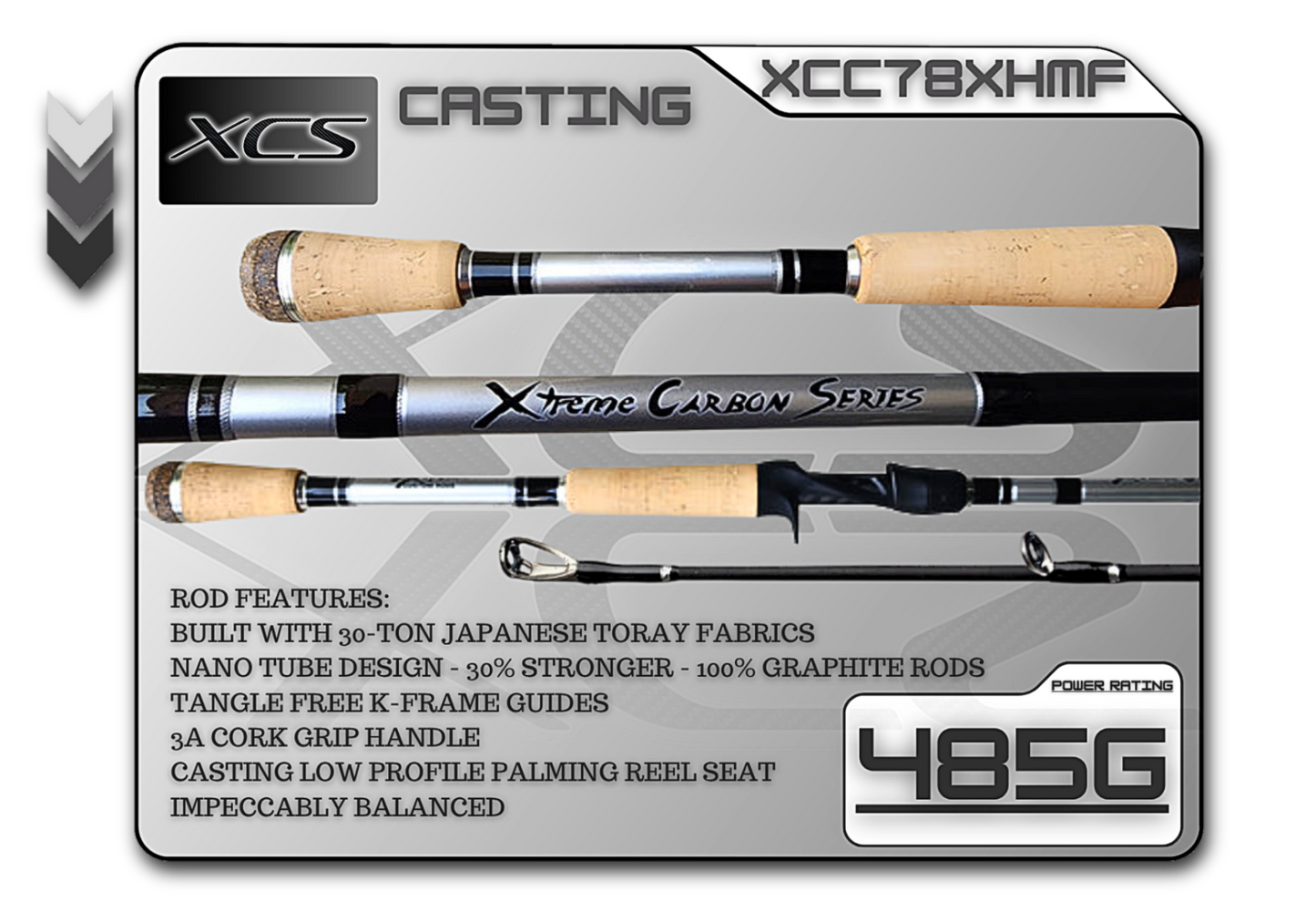 Fish Xtreme Rods XCC78XHMF (485G) 7'8" Xtra Heavy Mod Fast
