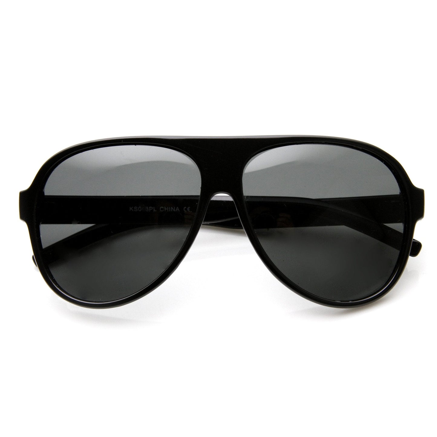 zeroUV - Mens 1980's Retro Polarized Lens Plastic Aviator Sunglasses 9322