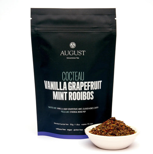 August Uncommon Tea Cocteau - Vanilla Grapefruit Mint Rooibos Tea (Caffeine Free)