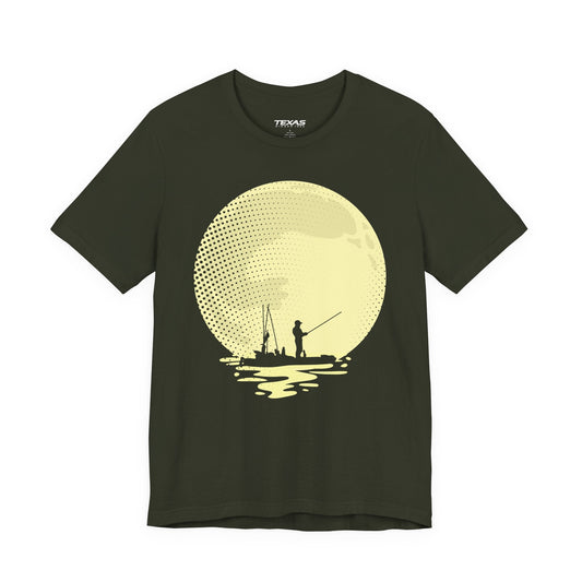 Texas Rigged Tees Full Moon Fishing (Kayak Edition) — Unisex Cotton Tee