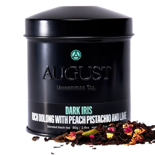 August Uncommon Tea Dark Iris - Peach Pistachio Oolong Tea