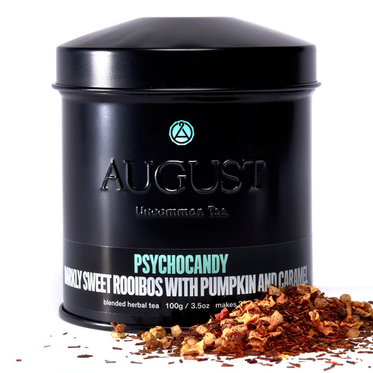 August Uncommon Tea Psychocandy - Roasted Pumpkin Caramel Rooibos Tea (Caffeine Free)