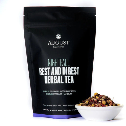 August Uncommon Tea Nightfall - Rest and Digest Herbal Tea (Caffeine Free)