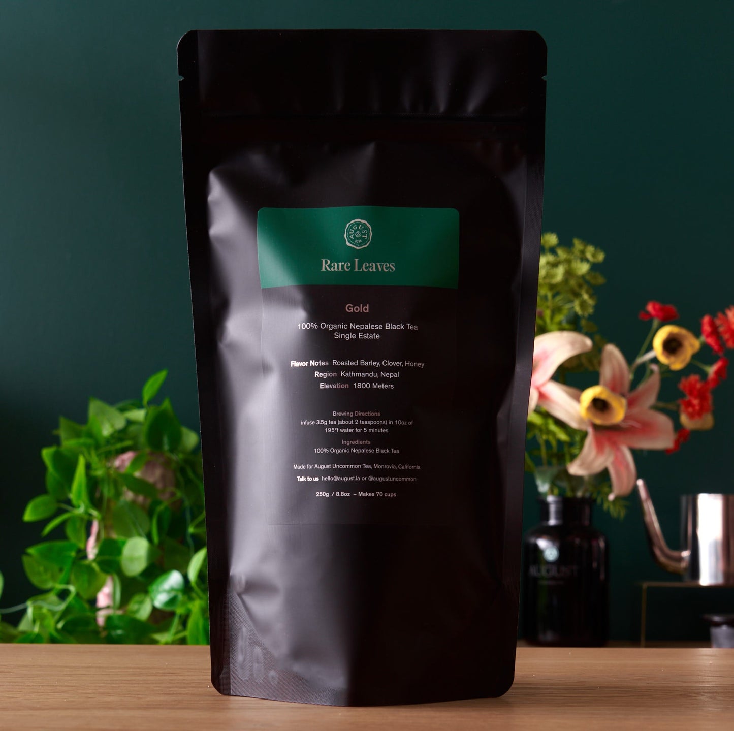August Uncommon Tea Rare Leaves Gold - Single Estate Nepalese Black Tea