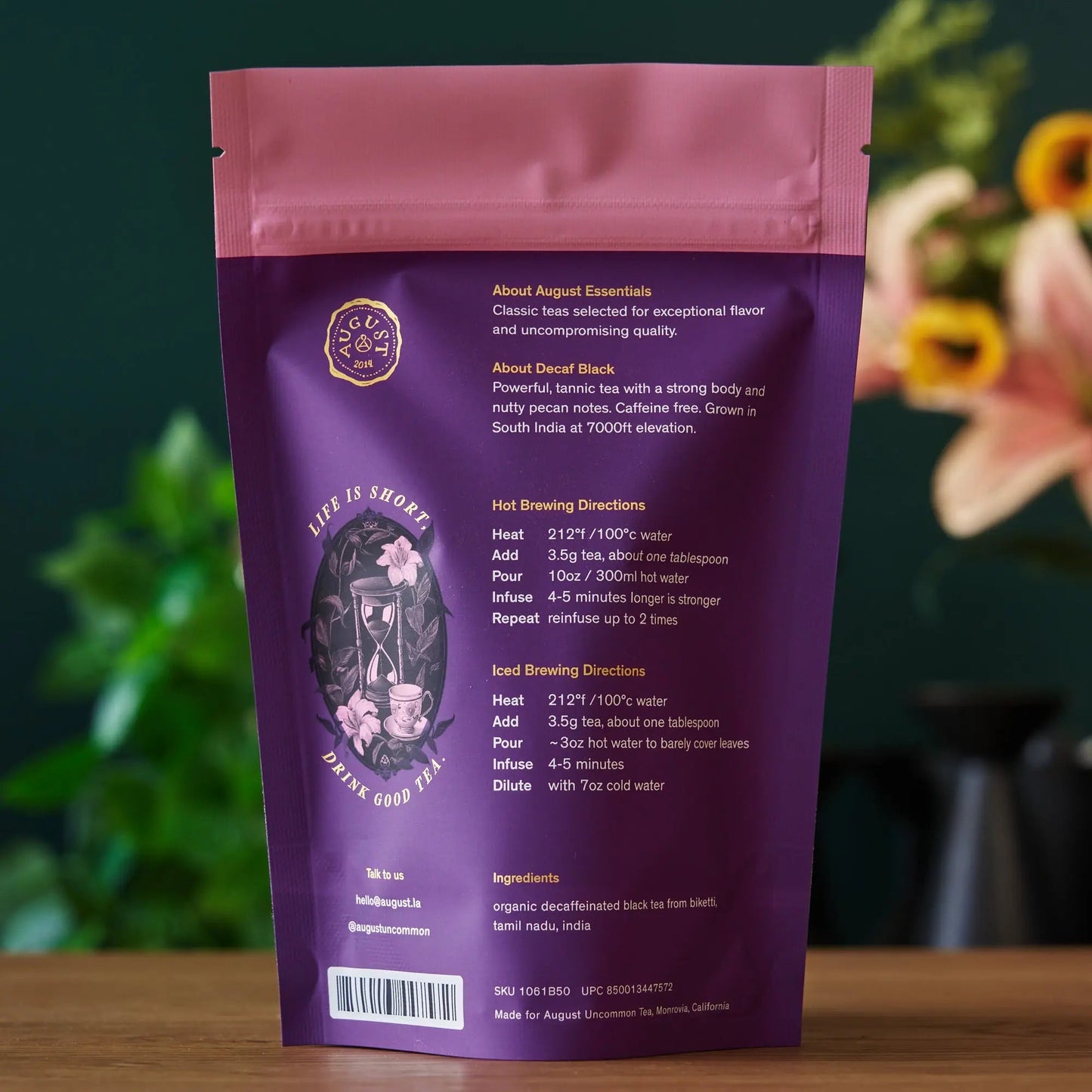 August Uncommon Tea Essentials Decaf Black Black Tea