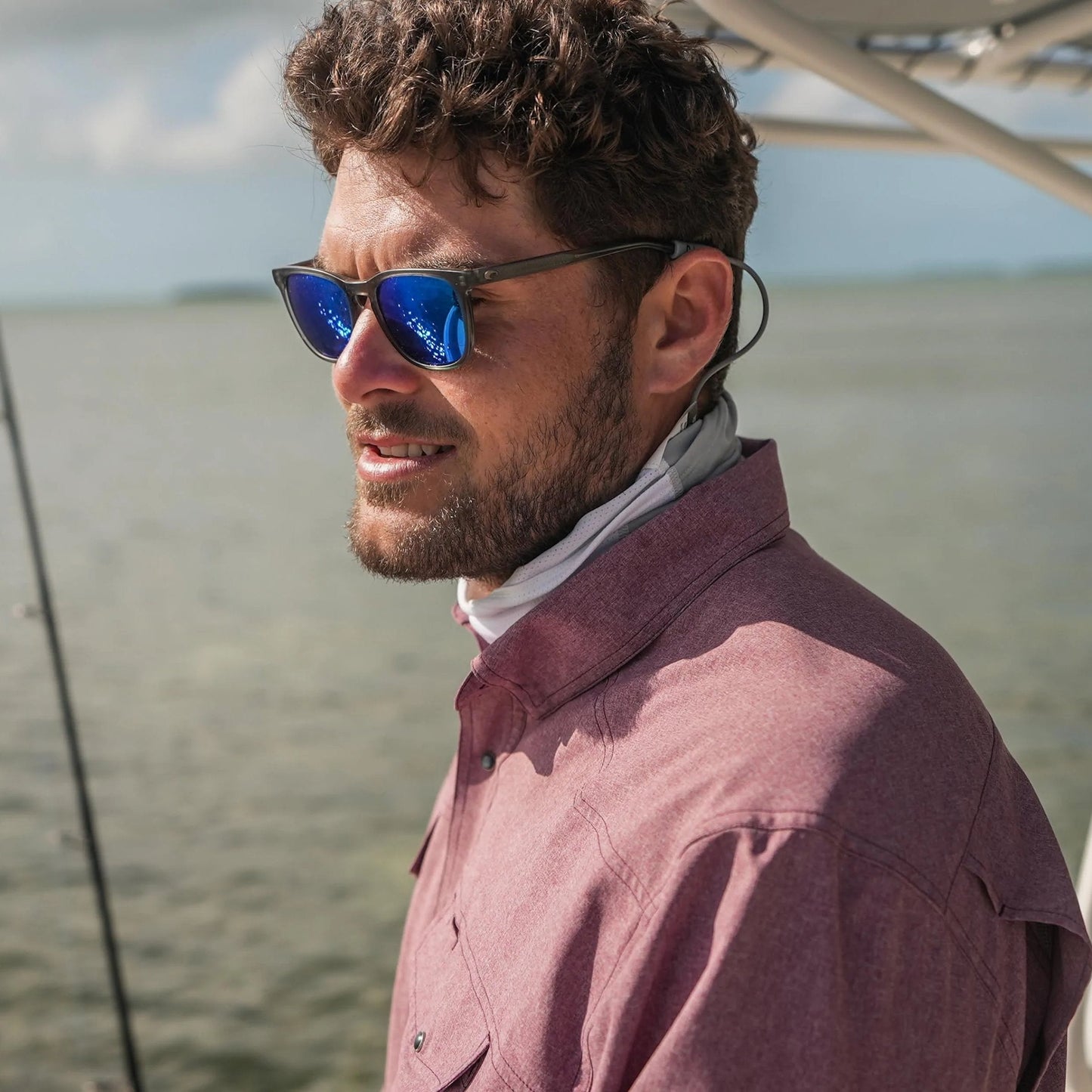 GameGuard - Maroon Pearl Snap Shirt | Long Sleeve