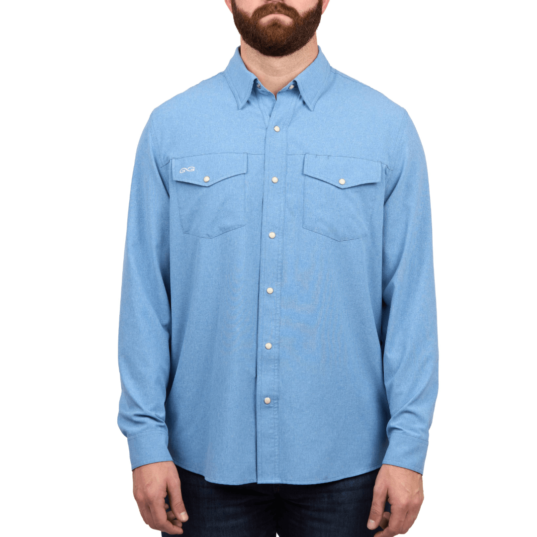 GameGuard Off-Road Blue StockYard Shirt | Long Sleeve