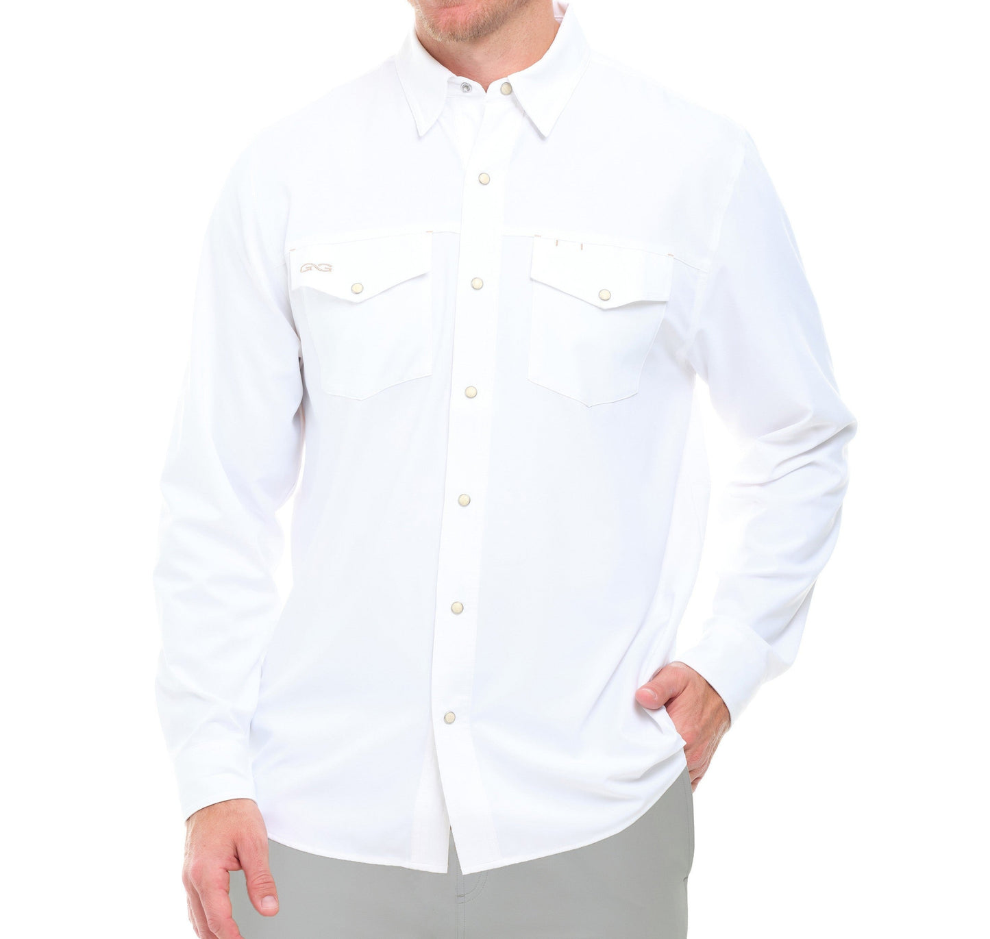 GameGuard White StockYard Shirt | Long Sleeve