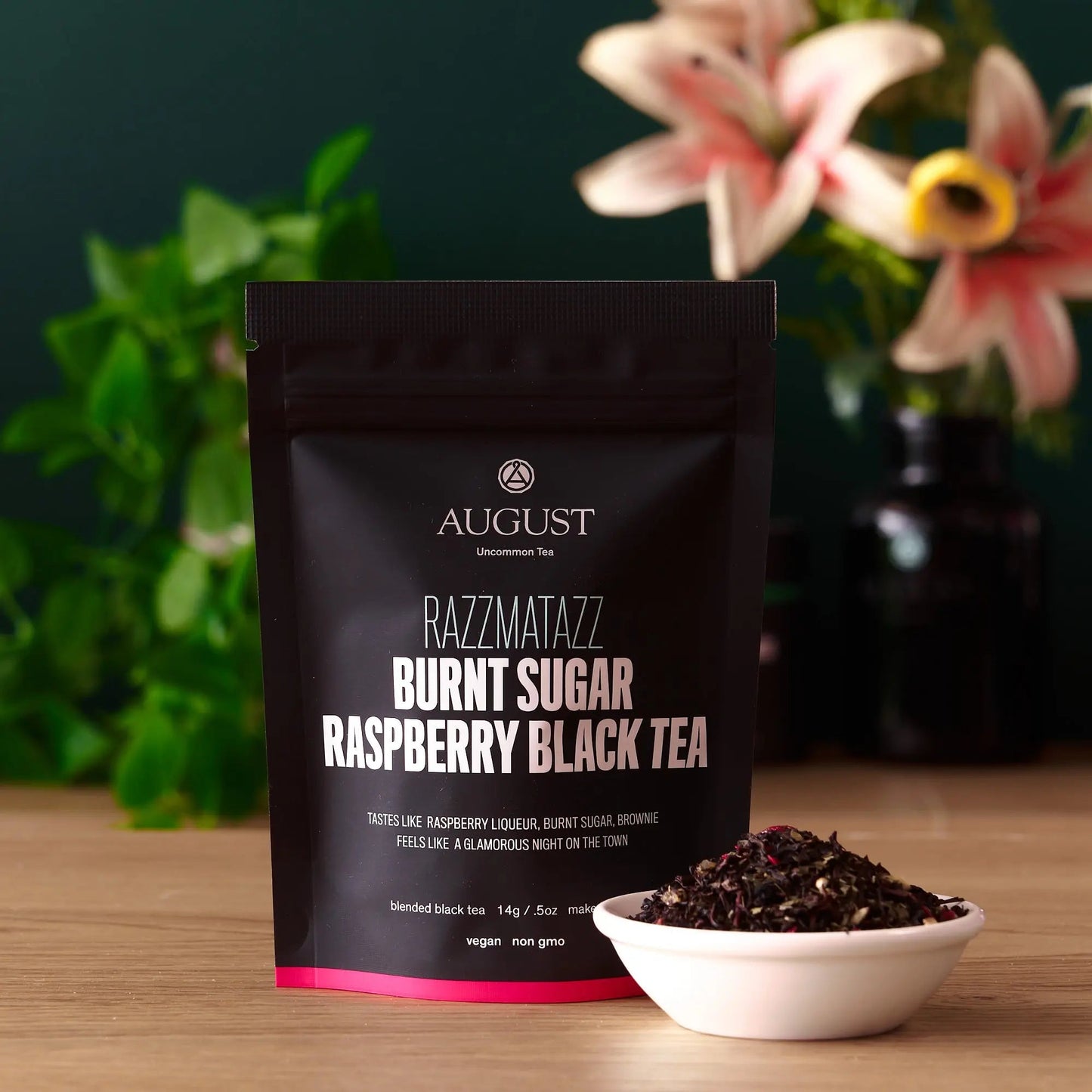 August Uncommon Tea Razzmatazz - Raspberry Burnt Sugar Black Tea