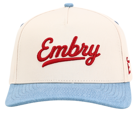 Embry Outdoors Cream/Denim - 3D Logo