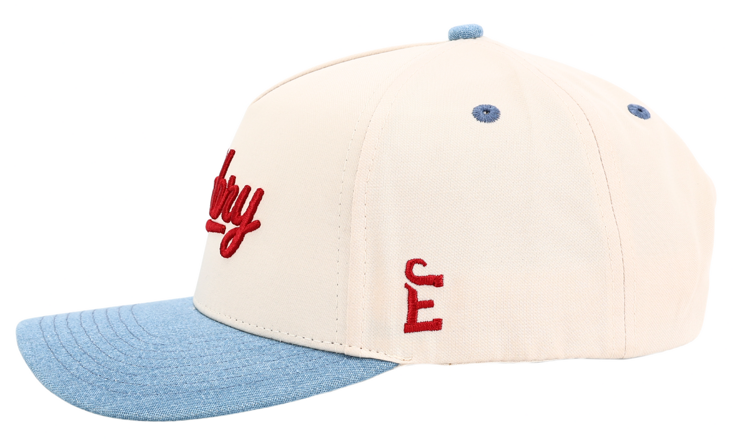 Embry Outdoors Cream/Denim - 3D Logo