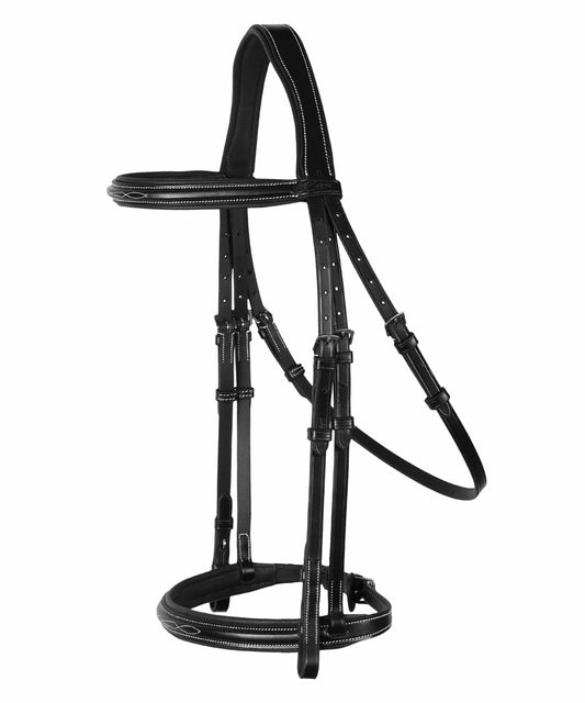 Bridles & Reins ExionPro Thin Noseband Padded Hunter Bridle with Reins