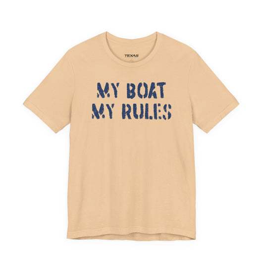 Texas Rigged Tees My Boat My Rules — Unisex Cotton Tee