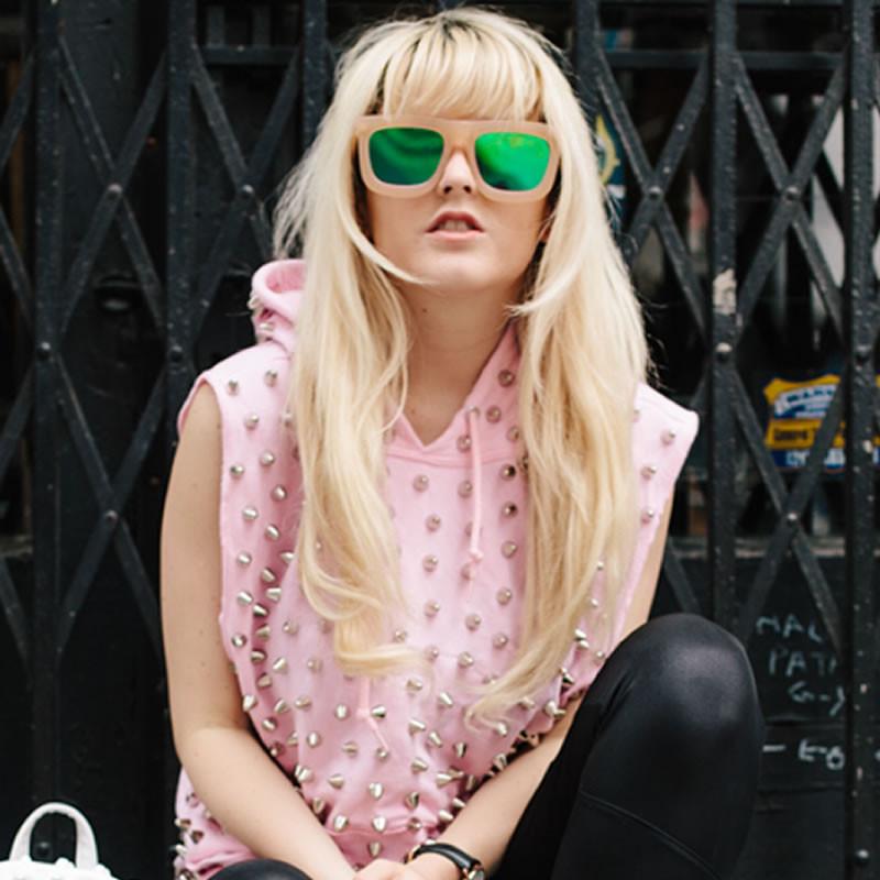 zeroUV Hipster Flat Front Square Horned Rim Mirror Lens Sunglasses A143
