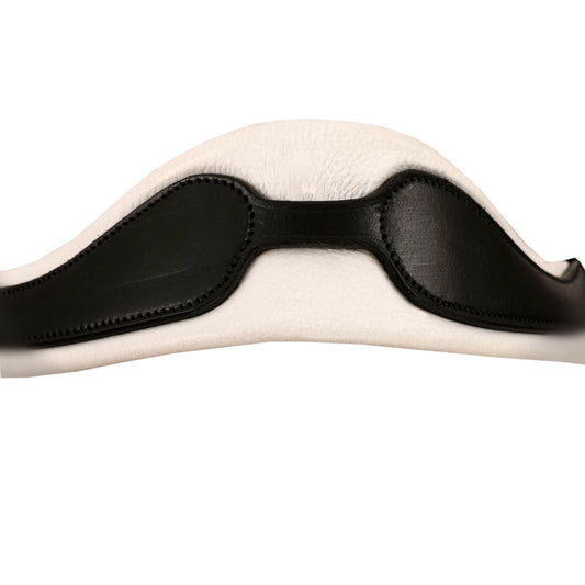 Bridles & Reins ExionPro Dressage Anti-Pressure Raised Comfort White Padded Clear Bling Bridle