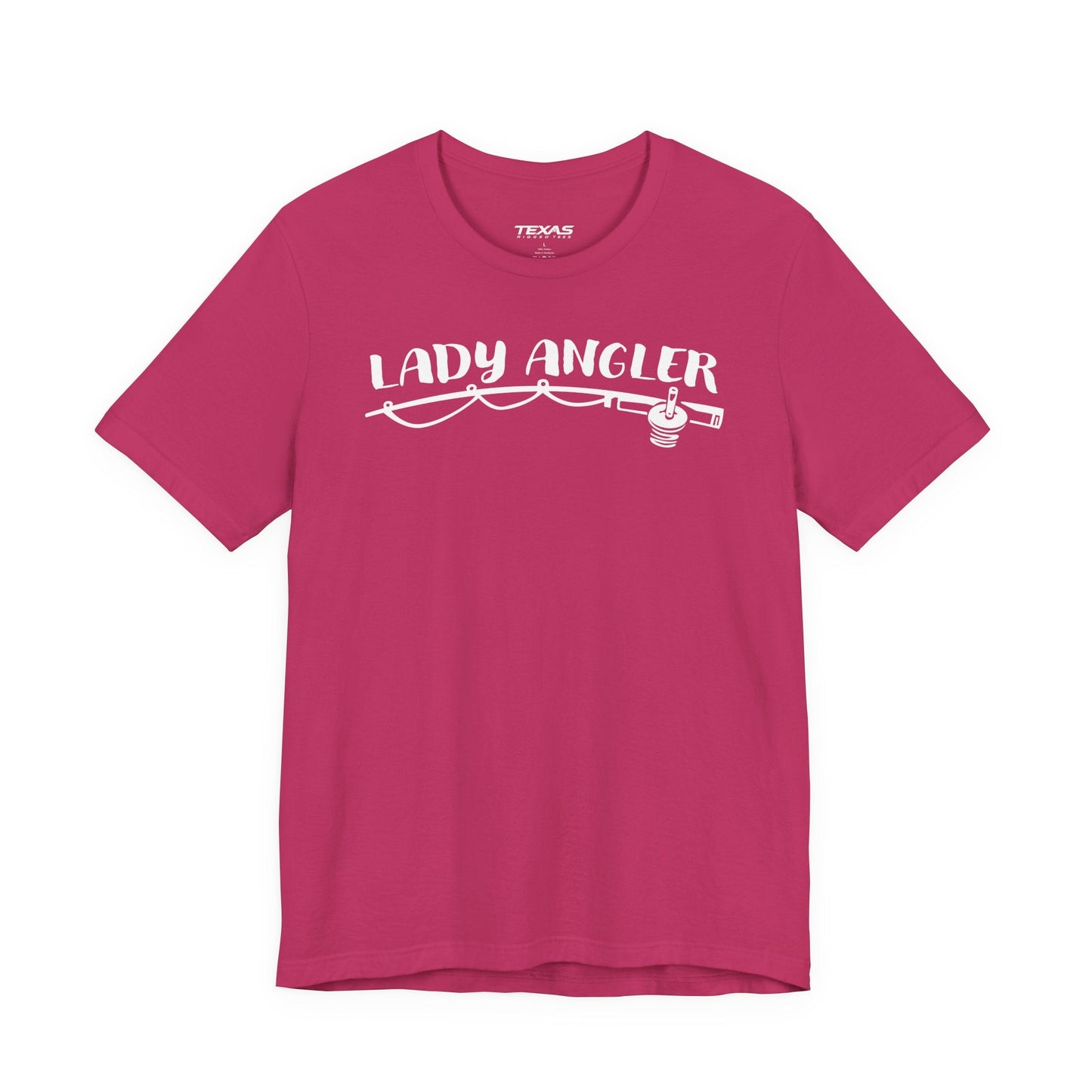 Texas Rigged Tees Lady Angler — Unisex Cotton Tee