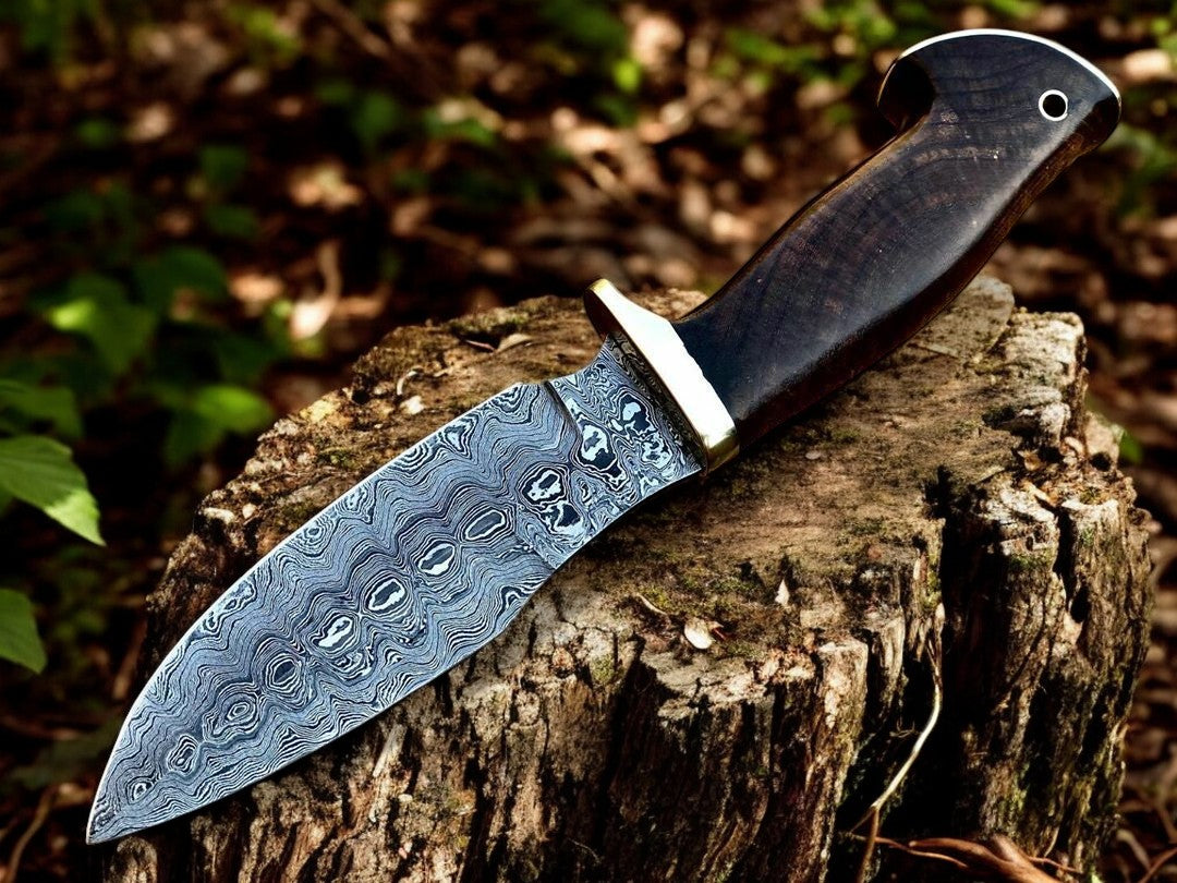 KBS Knives Stormborn – Custom Hunting Knife with Damascus Blade