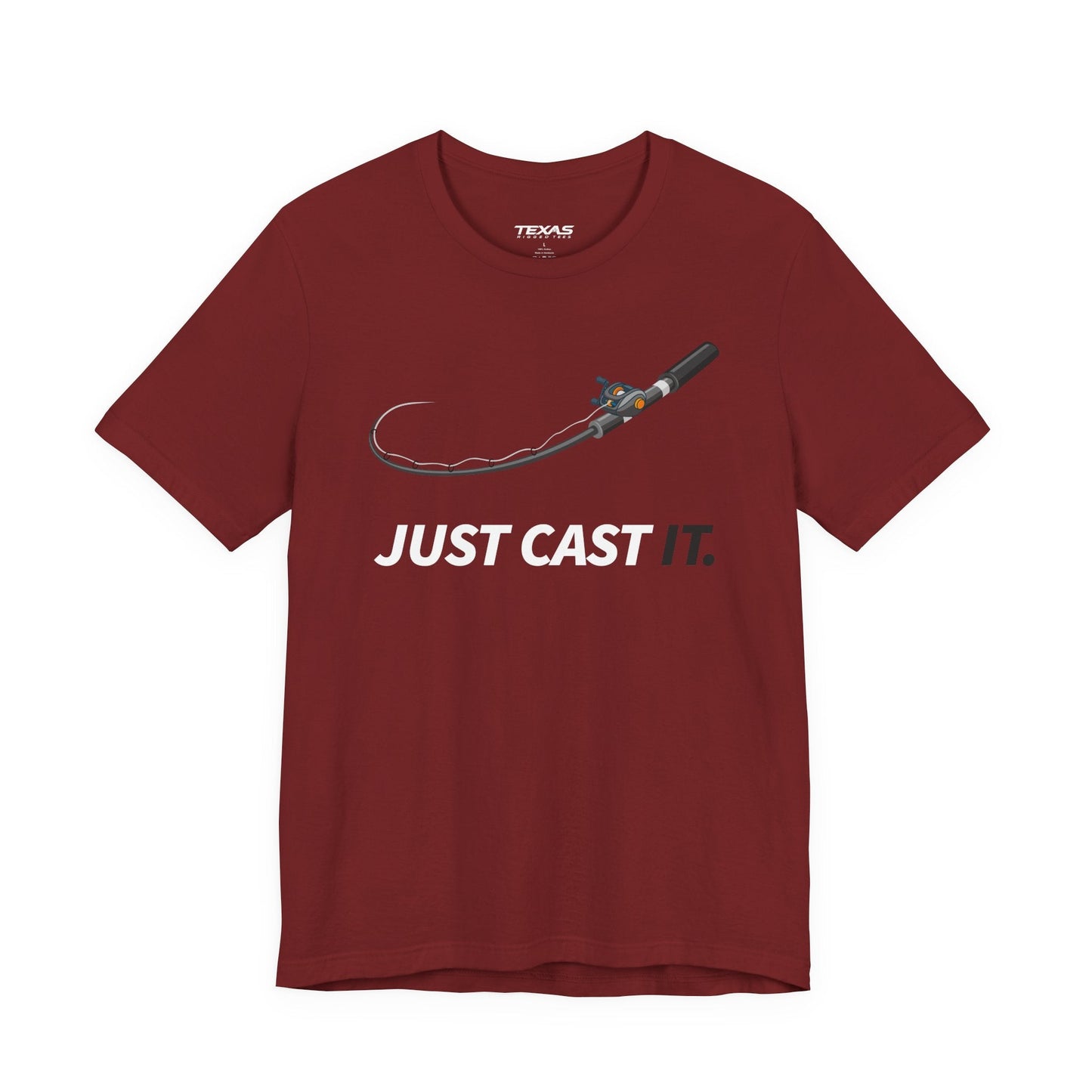 Texas Rigged Tees Just Cast It — Unisex Cotton Tee