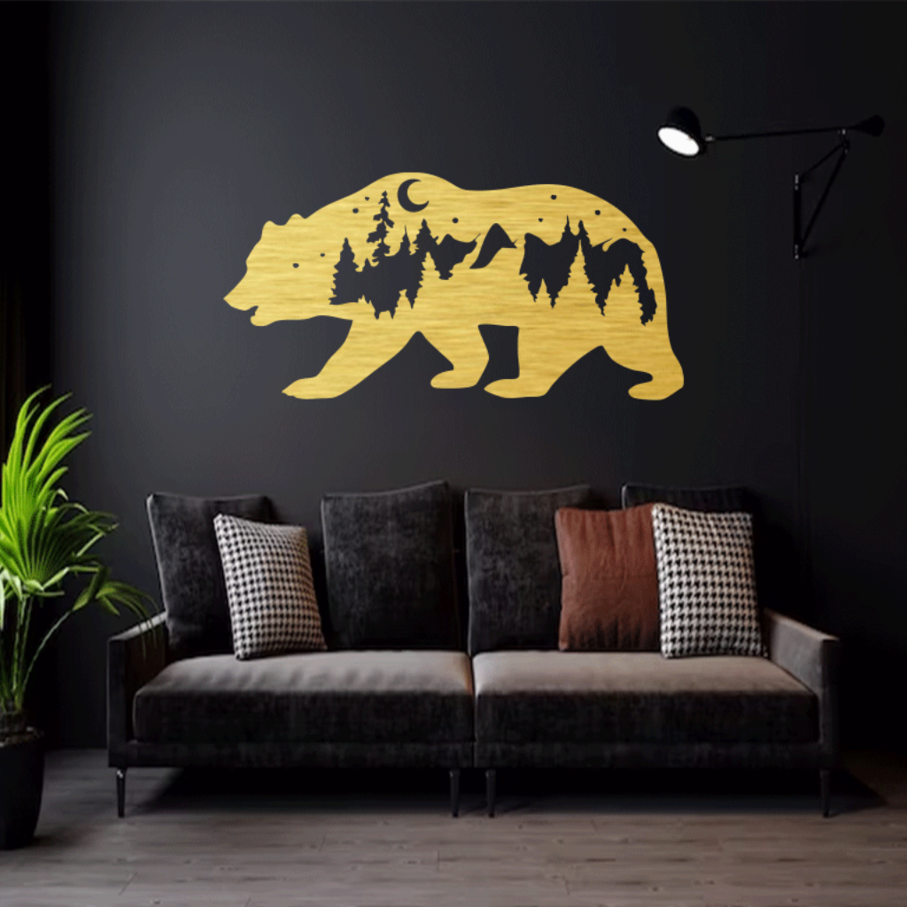 MetalPlex - Bear - Metal Wall Art