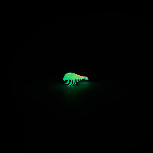 Kenders - Chartreuse Pearl Stripe Glow Tungsten Jig