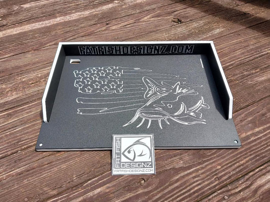 Fat Fish Designz Cutting Board w/ Freedom Fish Design (ruler optional)
