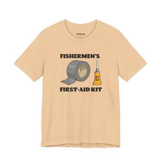 Texas Rigged Tees Fishermen’s First-Aid Kit — Unisex Cotton Tee