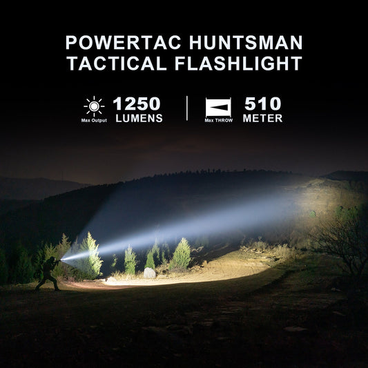 Powertac Huntsman 1250LM WML | 510M Beam | 'Picatinny' & 'M-Lok' Dual Mount