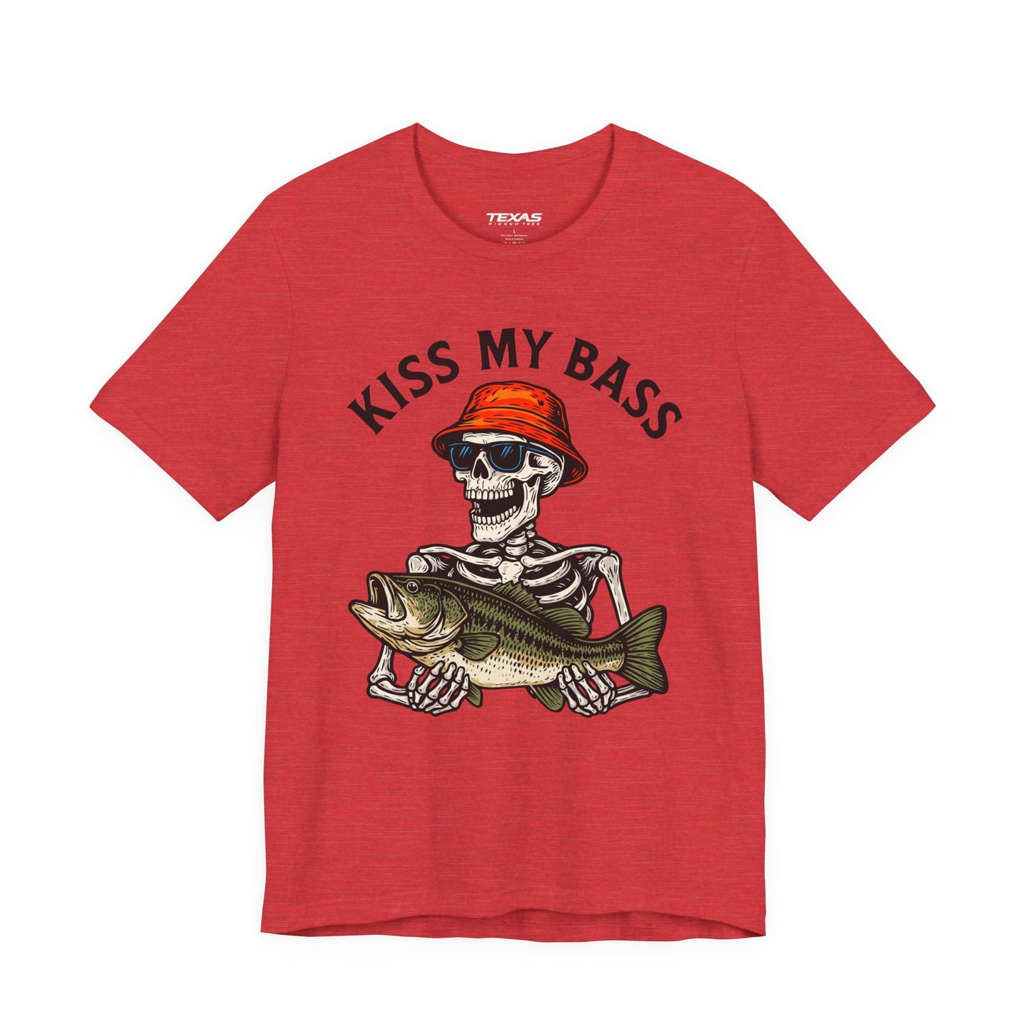 Texas Rigged Tees Kiss My Bass — Unisex Cotton Tee