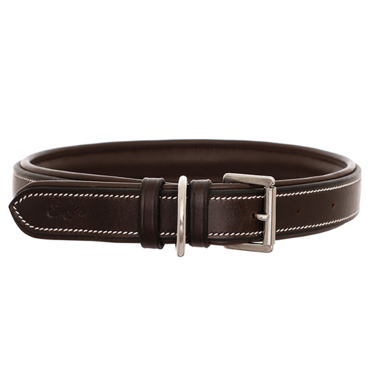 Bridles & Reins ExionPro Fancy Stitched Padded Leather Dog Collar - Havana Padding