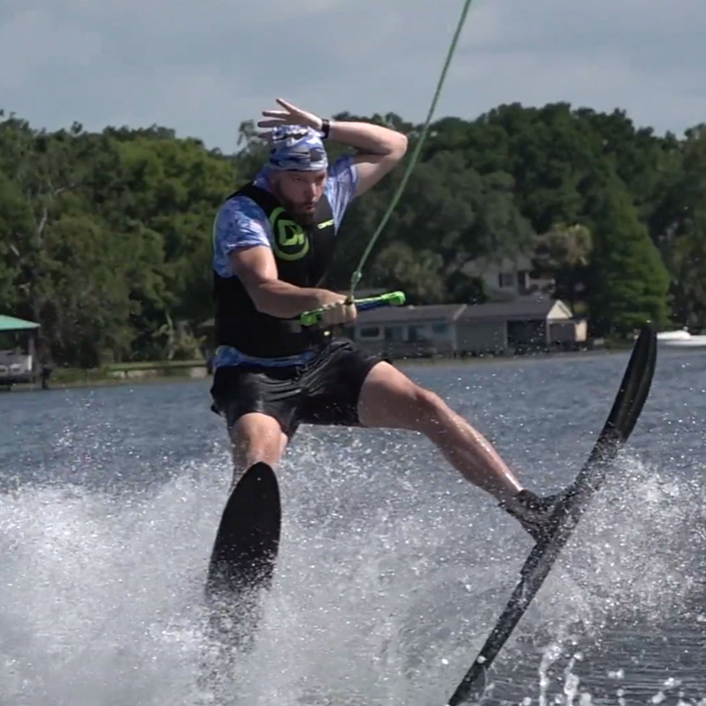 O'Brien Watersports 2191114 Adult 64 inches Celebrity Water skis, Blue and Black