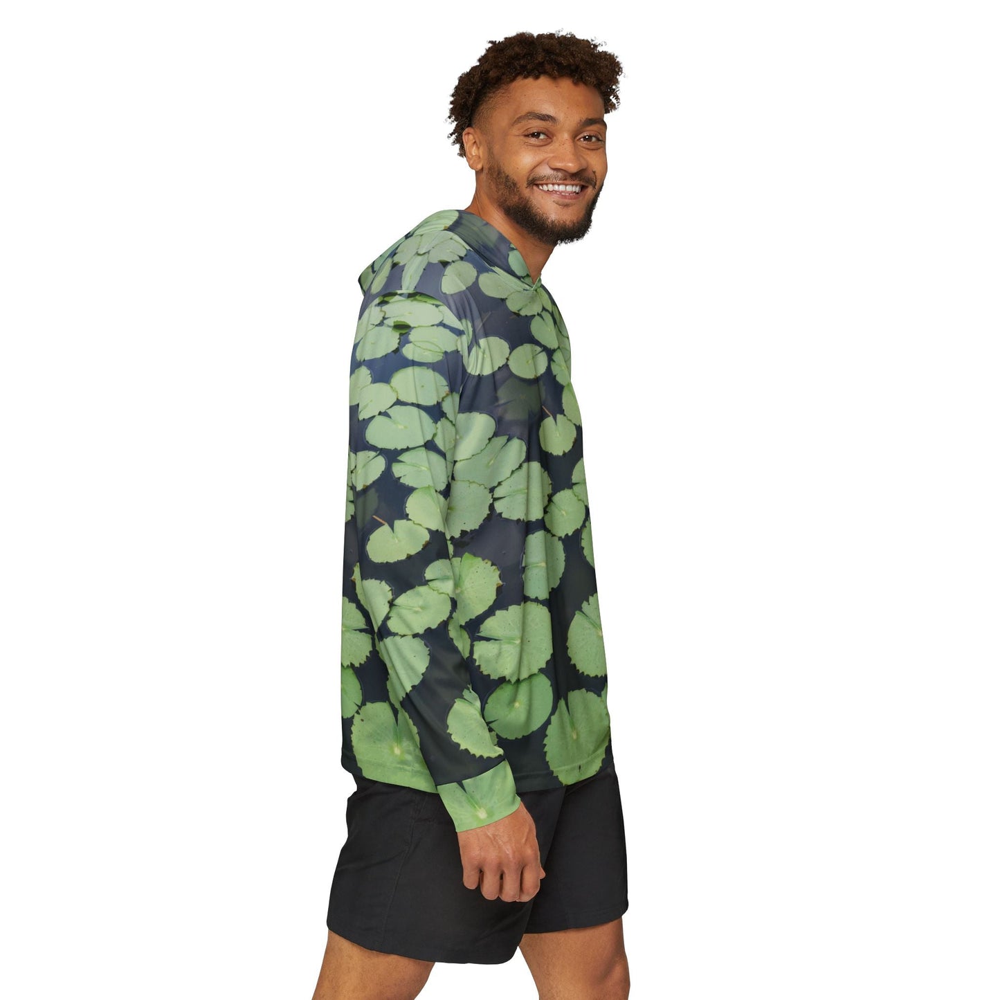Texas Rigged Tees Lily Pads — Unisex Fishing Pullover Hoodie (SPF 50+)