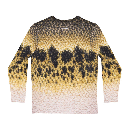 Texas Rigged Tees Largemouth Bass — Unisex Long Sleeve (SPF 50+)