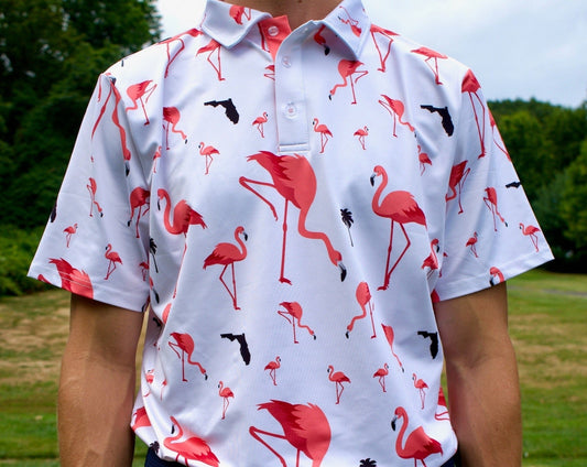 1803 Golf Florida Flamingo Golf Shirt - Angler's Pro Tackle & Outdoors