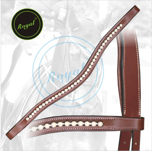 Bridles & Reins ExionPro Designer Opal White linked Crystal Browband