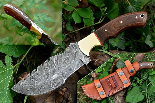 KBS Knives The Knife from the Movie Hunted – 10" Damascus Steel with Micarta Handle