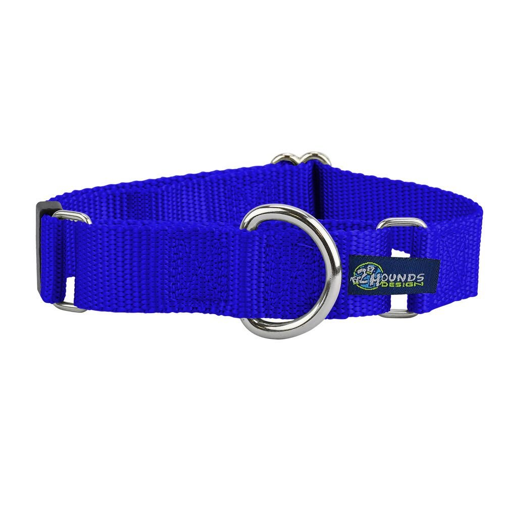 2 Hounds Design 5/8″ and 1″ Royal Blue Nylon Martingale Dog Collar - Angler's Pro Tackle & Outdoors