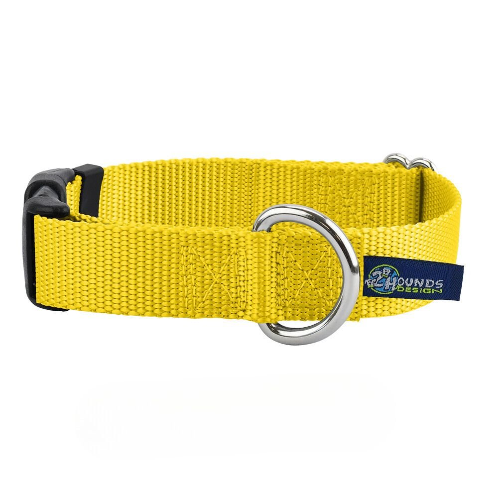 2 Hounds Design 5/8″ and 1″ Yellow Nylon Dog Collar - Angler's Pro Tackle & Outdoors