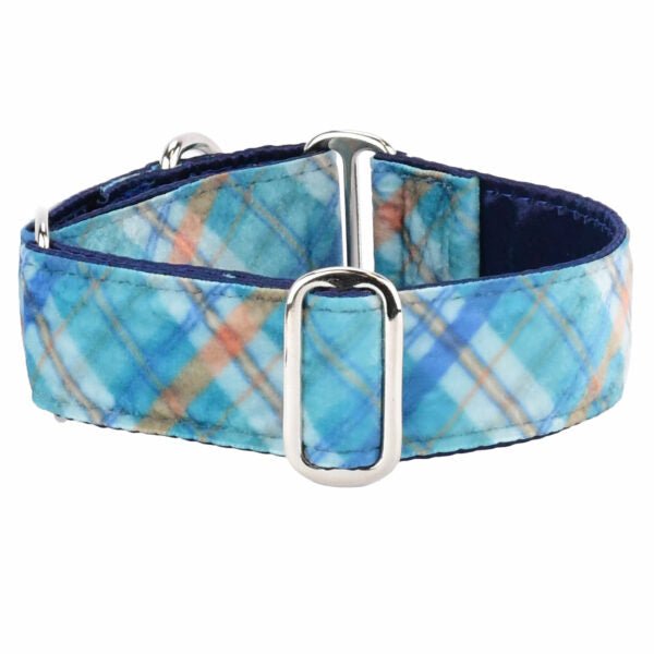 2 Hounds Design Blue Plaid Elite Velvet Martingale Dog Collar - Angler's Pro Tackle & Outdoors