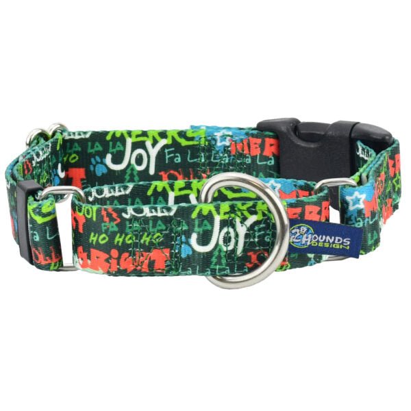 2 Hounds Design Holiday Graffiti Buckle Martingale Dog Collar – EarthStyle - Angler's Pro Tackle & Outdoors