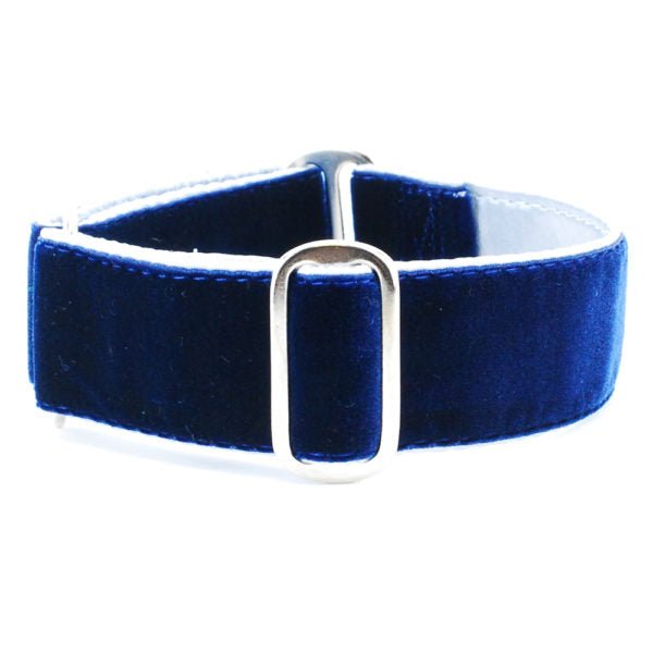 2 Hounds Design Holiday Velvet – Blue/Silver Martingale Dog Collar - Angler's Pro Tackle & Outdoors