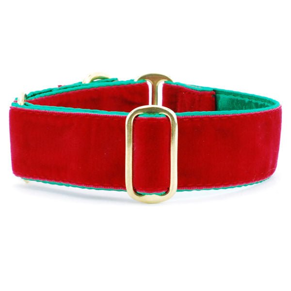 2 Hounds Design Holiday Velvet – Red/Green Martingale Dog Collar - Angler's Pro Tackle & Outdoors