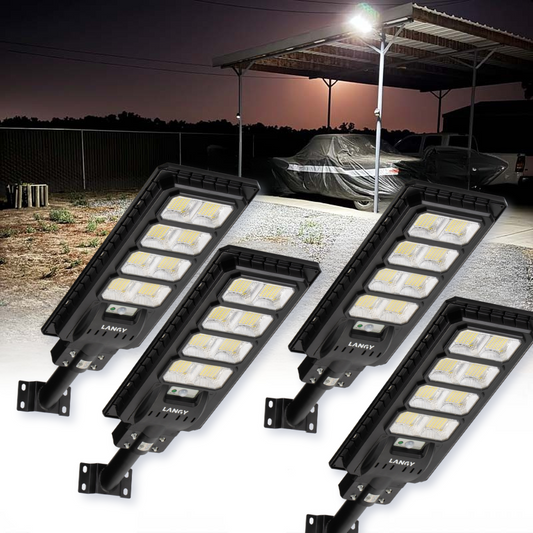 Langy Solar Lights 4 Pack Solar Parking lot lights (bracket included)