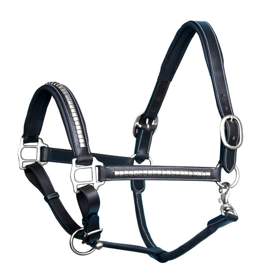 Bridles & Reins ExionPro Clincher Halter - Brass Nickel Hardware