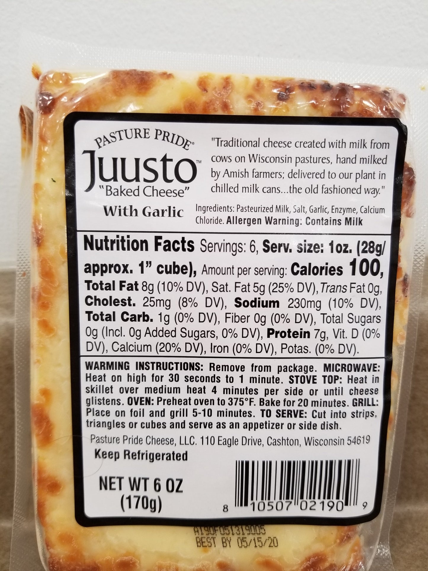 Mousehouse Cheesehaus Juusto with Garlic, 6 oz
